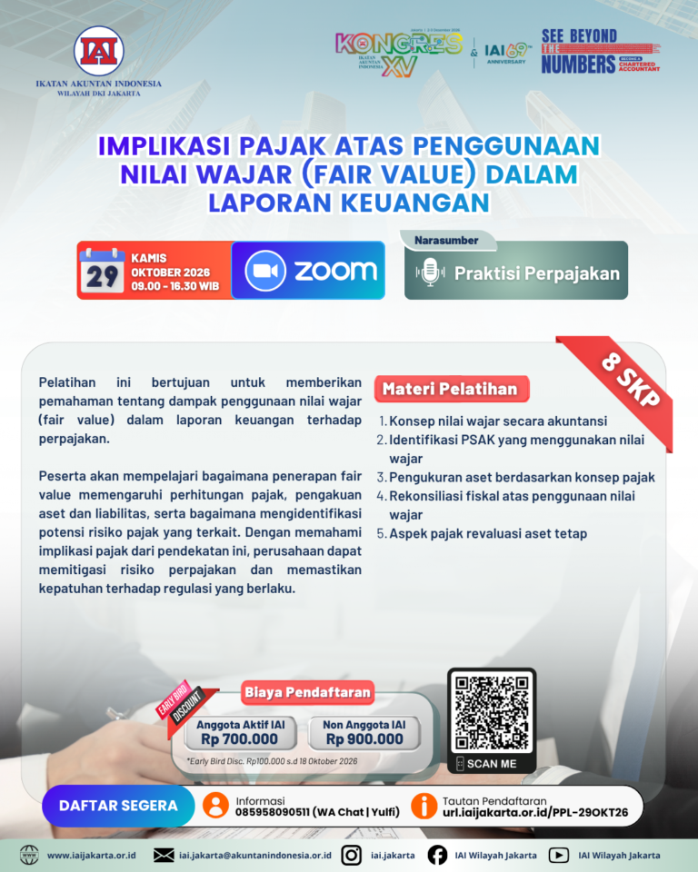 Implikasi Pajak atas Penggunaan Nilai Wajar (Fair Value) dalam Laporan Keuangan
